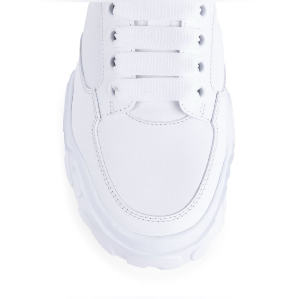 NEW ALEXANDER MCQUEEN Women Court Sneakers Luxury Leather Black White size EU 39 - Picture 5 of 6